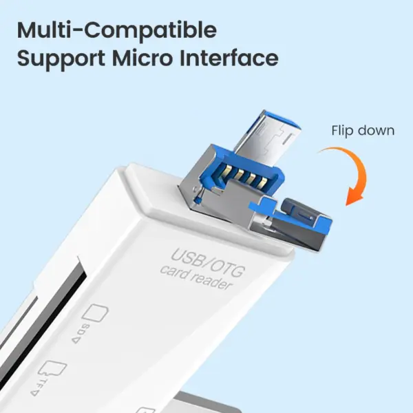 6 in 1 Type C & Micro USB Card Reader - Image 3