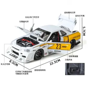 WELLY 1/24 Skyline GTR Silvia S15 Alloy Model 12 S4487d5bce8ab4221b06c9e6c5b9f0aa47