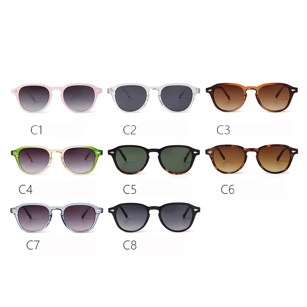 Transparent Rivet Round Sunglasses for Women Men 6 Transparent Rivet Round Sunglasses for Women Men - Image 6