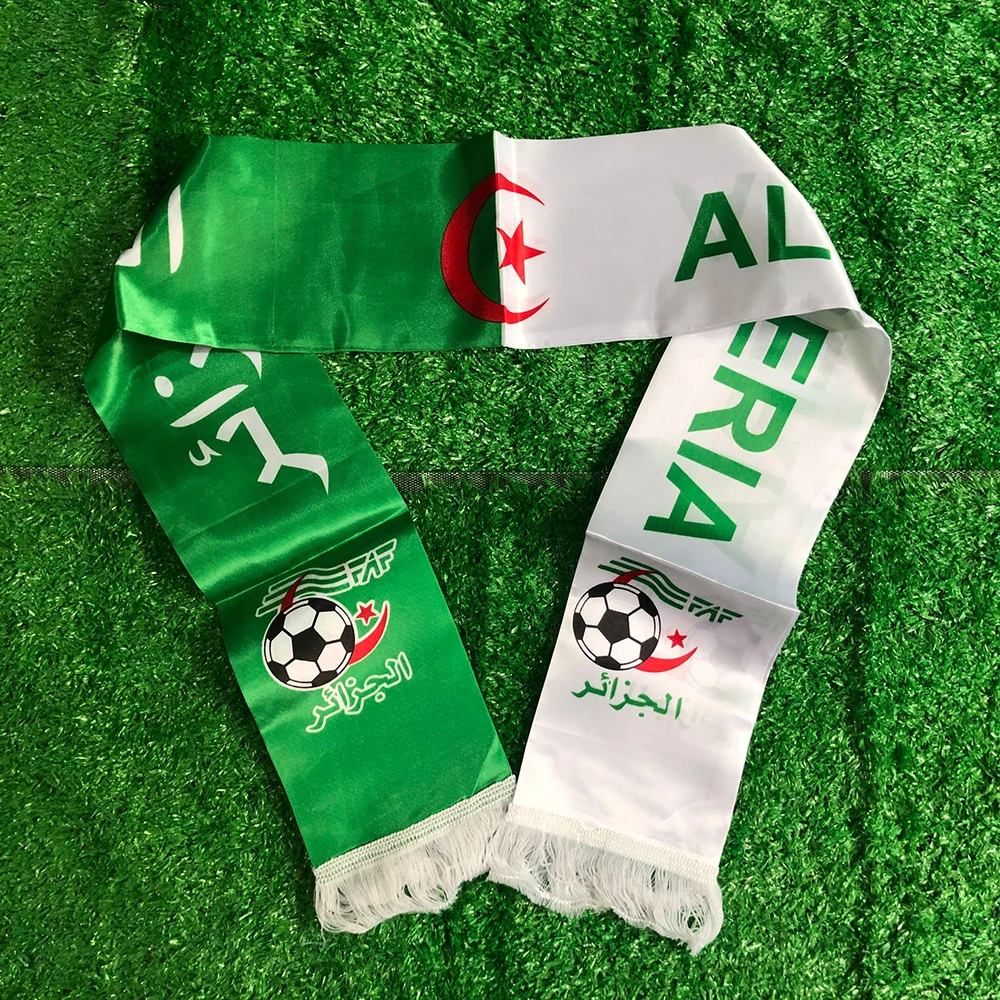 Algeria Football Scarf 14x130cm Satin Banner 7 Algeria Football Scarf 14x130cm Satin Banner - Image 7