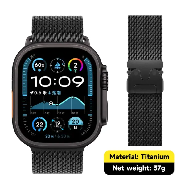 Titanium Milanese Loop Strap for Apple Watch - Image 8