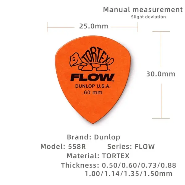 Dunlop 558R FLOW Tortex Guitar Pick Set - Image 2