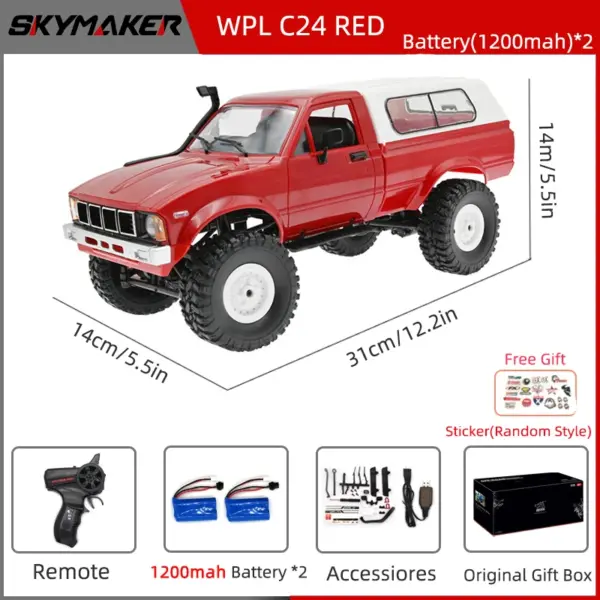 WPL C24-1 1:16 RC 4WD Rock Crawler - Image 10