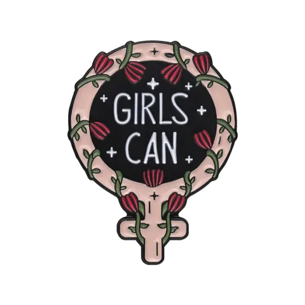 Feminist Enamel Pin Custom Girl Power Brooch - Image 8