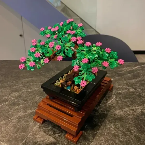 878PCS Bonsai Tree Flower Bouquet Building Blocks Set - Image 6