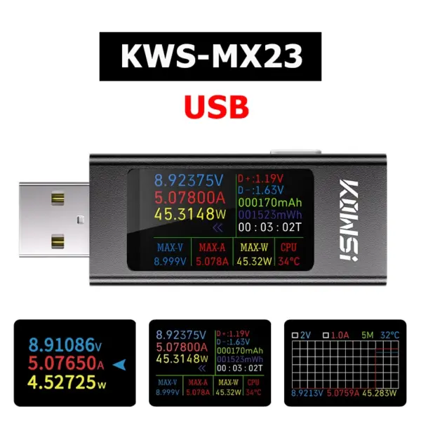 Digital Voltage and Capacity Meter KWS-MX23 - Image 8