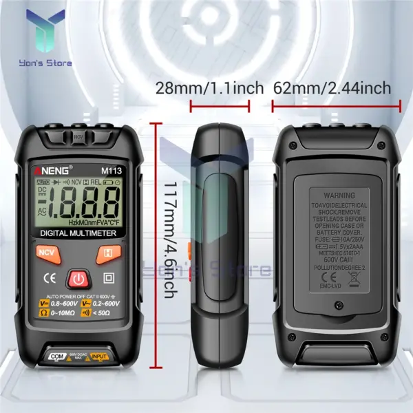 1Pcs ANENG M113 Digital Multimeter for Electrical Testing - Image 7
