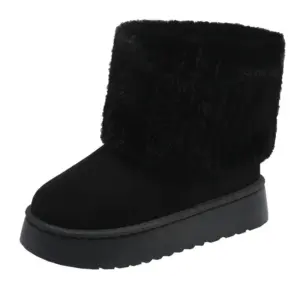 Women's Winter Faux Suede & Faux Fur Ankle Boots 14 S4a75809f30124c1e8cd540828141fb99c