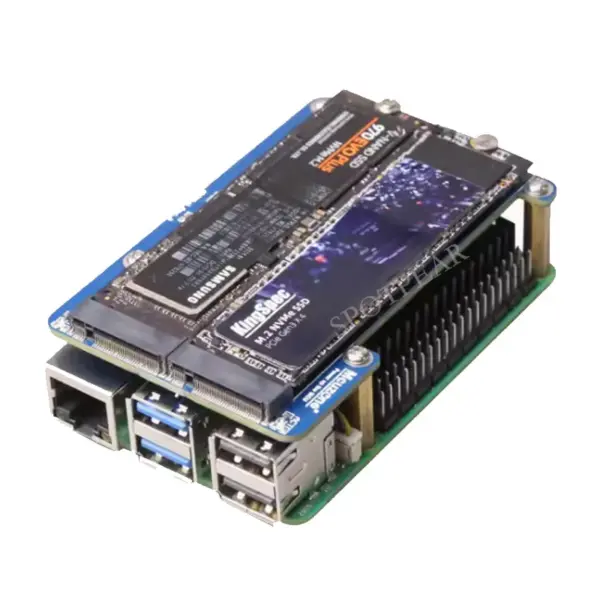 Pi5 Double M.2 SSD Adapter Board for Raspberry Pi 5 - Image 3