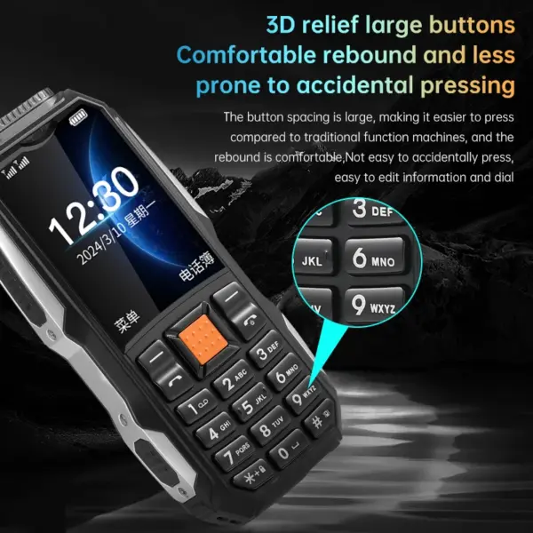 Durable Rugged 2G GSM Mobile Phone with Flashlight - Image 4