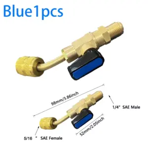 Refrigerant Ball Valve Adapter 1/4 inches SAE 28 S4b7e4129bd3c4908a29c34ef77a712db9
