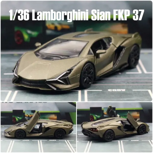 1/36 Lamborghini Sian FKP 37 Diecast Model for Collectors - Image 10