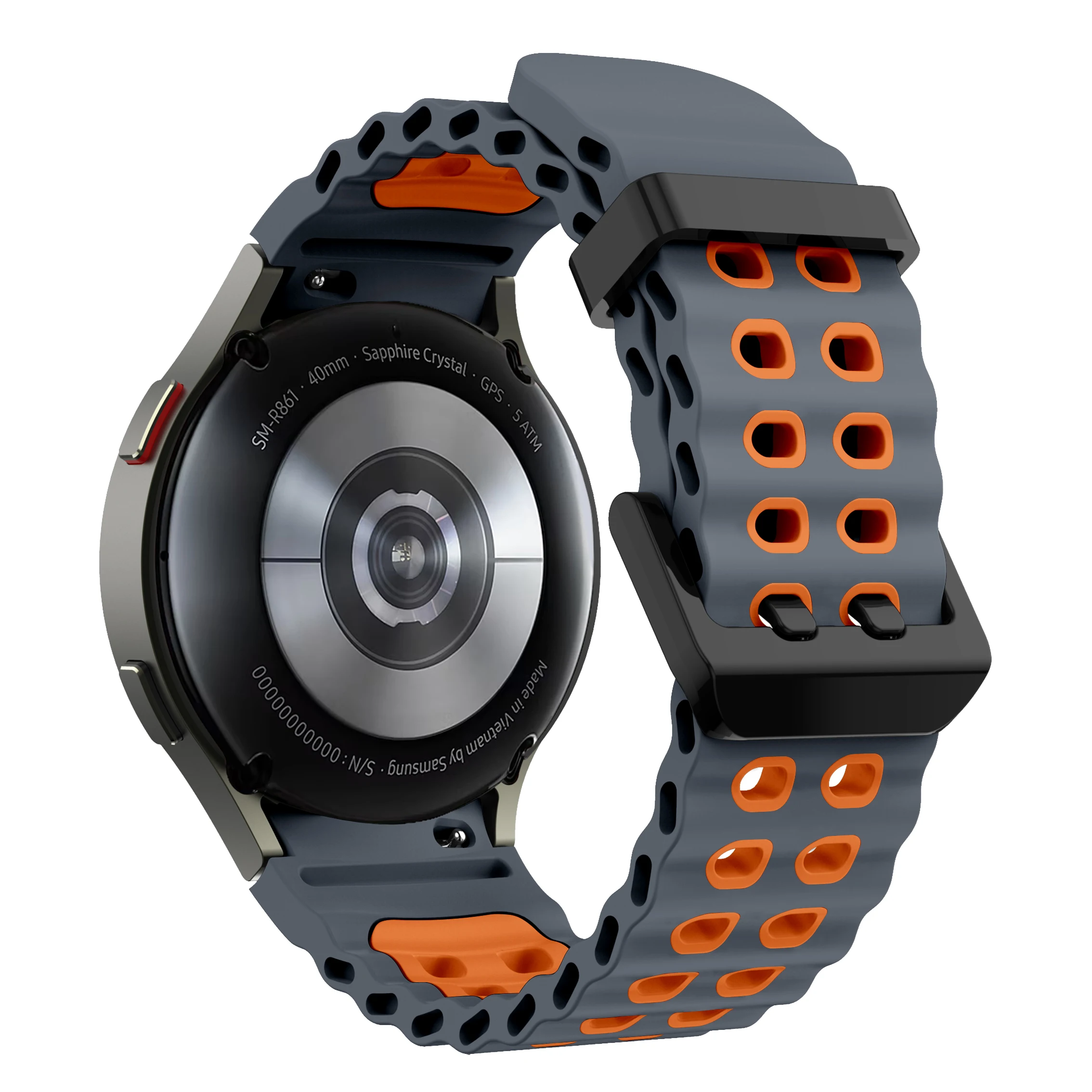 Two-Tone Silicone Strap for Samsung Galaxy Watch 12 Two-Tone Silicone Strap for Samsung Galaxy Watch - Image 12