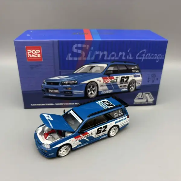 POP RACE 1:64 Nissan Skyline V8 Diecast Model - Image 3