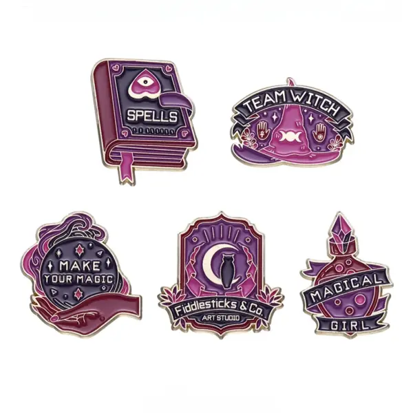 Magical Spells Book Witch Enamel Pins - Image 12