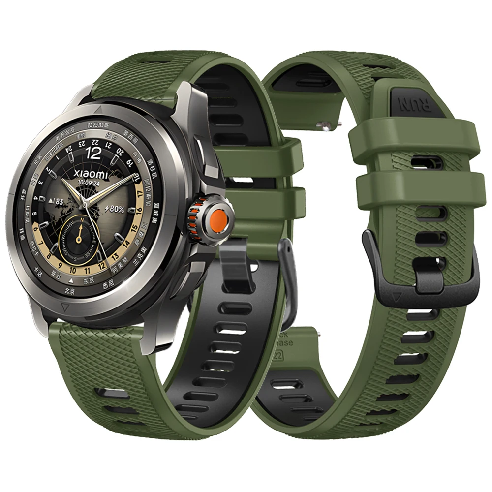 Two-Tone Silicone Strap for Xiaomi Watch S4 12 Two-Tone Silicone Strap for Xiaomi Watch S4 - Image 12