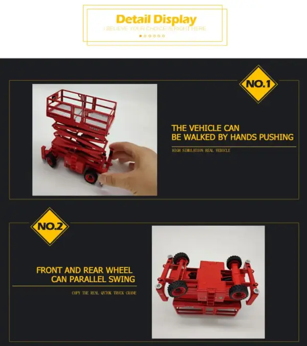 1:30 LGMG 1623 Off-road Scissor Lift Replica - Image 11