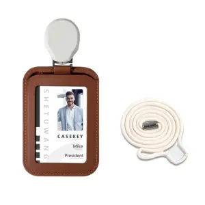 Retractable Leather ID Badge Holder Lanyard 24 S4d6d7874c5ad4d229470663d95ee2adfq