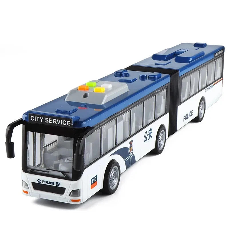 Large Die-Cast Articulated Bus Model for Kids 2 Large Die-Cast Articulated Bus Model for Kids - Image 2