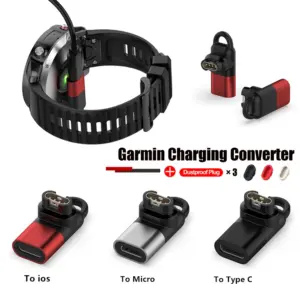 Type C/Micro USB/IOS Female to 4pin Garmin Watch Charger Adapter