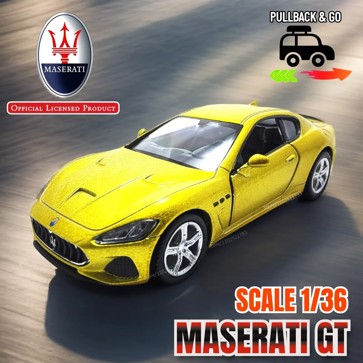 Maserati MC20 1:36 Diecast Pullback Car 8 Maserati MC20 1:36 Diecast Pullback Car - Image 8