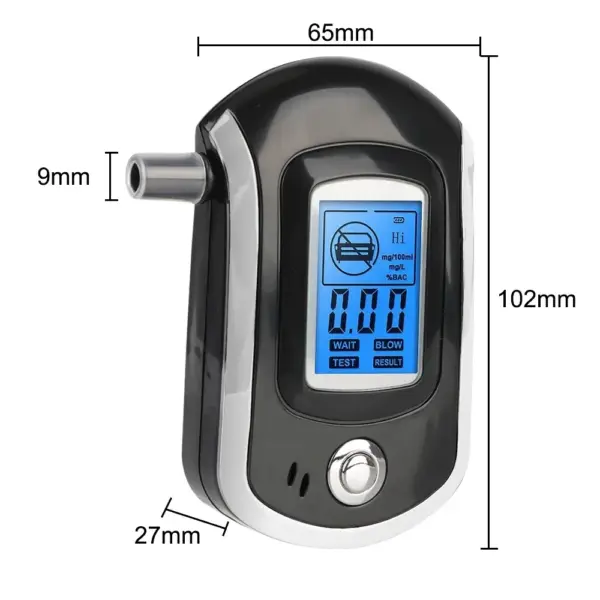 Digital Alcohol Breathalyzer with LCD Display No Battery - Image 6