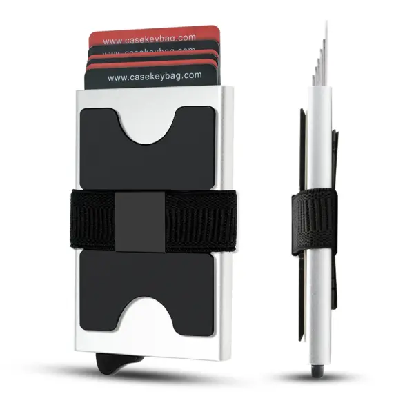 Slim RFID Blocking Pop Up Card Holder Wallet - Image 11