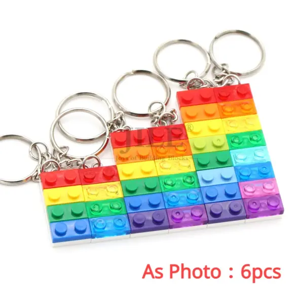 Rainbow Colors DIY Keychain Building Blocks Kit - Image 11