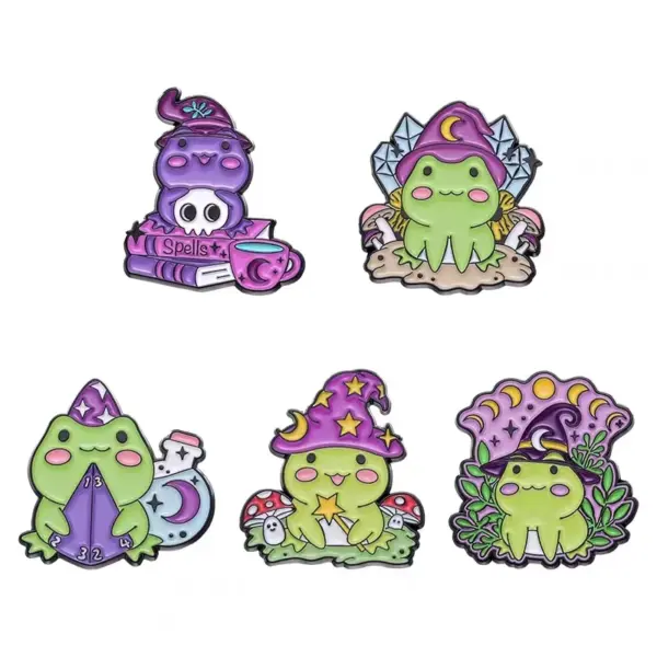 Magic Frog Enamel Pin with Wand and Potion - Image 9
