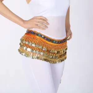 Elegant Velvet Belly Dance Coin Belt with Rhinestones 34 S50165a5469db42d18c9bd24bfe53f531m 1