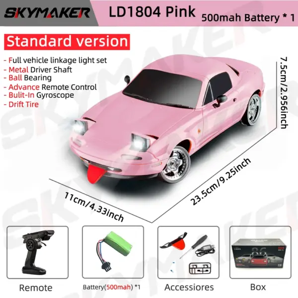 1/18 Scale RC Drift Car Mazda MX5 with Gyro - Image 10