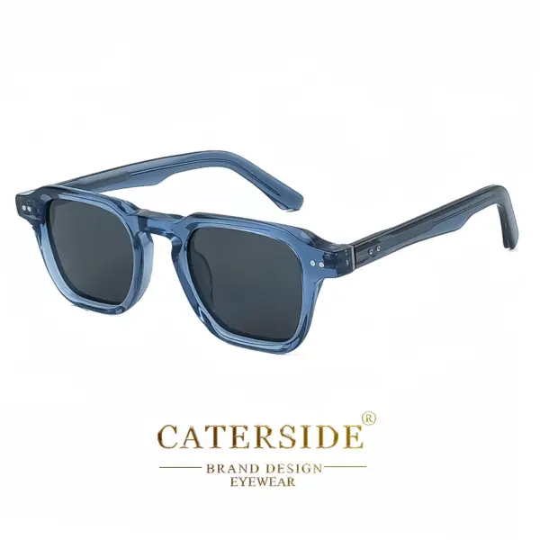 Square Acetate Polarized Sunglasses for Men - Image 7