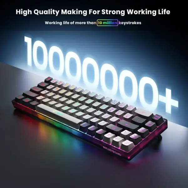 Wireless Rechargeable Gaming Keyboard 68 Keys - Image 4