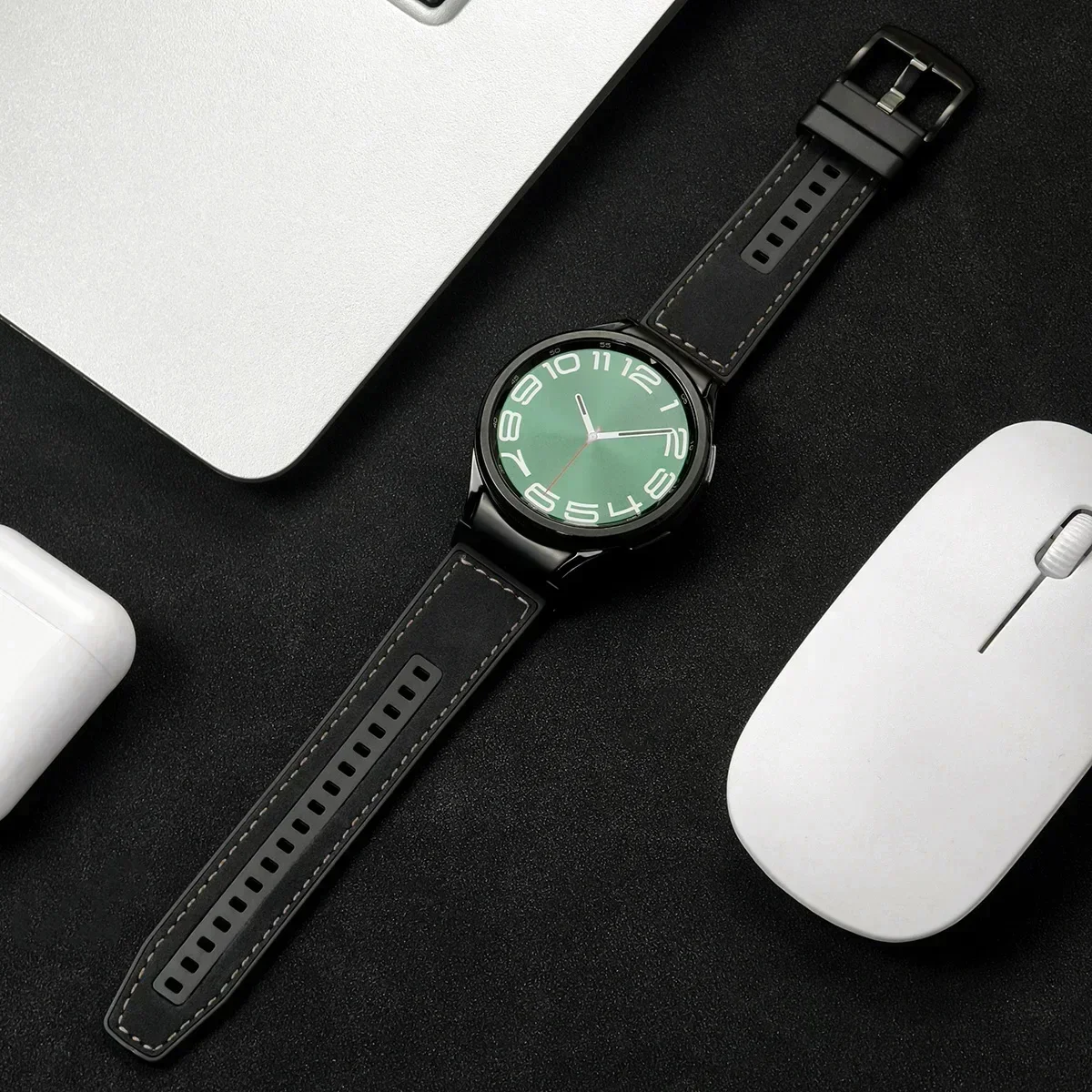 22mm Leather & Silicone Band for Samsung Galaxy Watch 6/5 7 22mm Leather & Silicone Band for Samsung Galaxy Watch 6/5 - Image 7