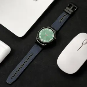 22mm Leather & Silicone Band for Samsung Galaxy Watch 6/5 26 S5249280337dd44dbb4f49628b868905cm