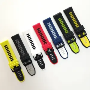 Two-tone Silicone Watch Band for Garmin 22mm 24 S527ea665baba48cdbea4a970724155faN