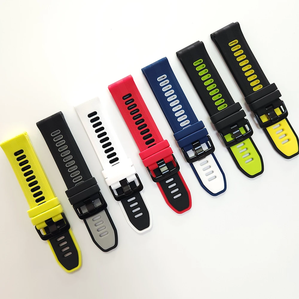 Two-tone Silicone Watch Band for Garmin 22mm 2 Two-tone Silicone Watch Band for Garmin 22mm - Image 2