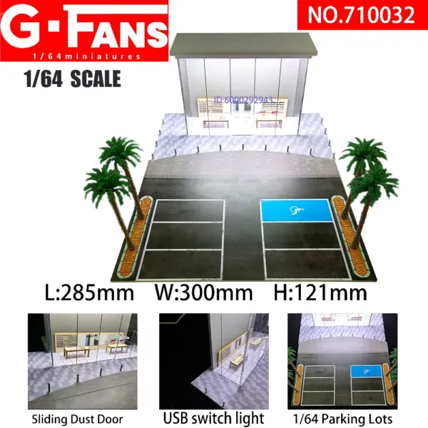 1/64 Scale Car Garage Diorama Display Model - Image 23