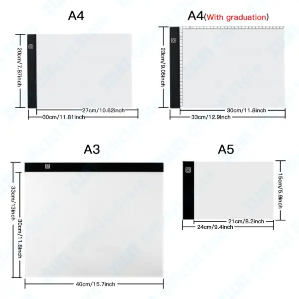 A3/A4/A5 Dimming LED Drawing Copy Pad Board - Image 2