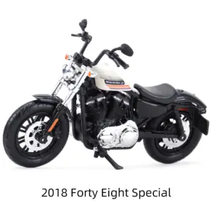 Maisto 1:18 Harley-Davidson Blue Motorcycle Model 15 S52e112dfb4ce4aee8df12c14450749d0P