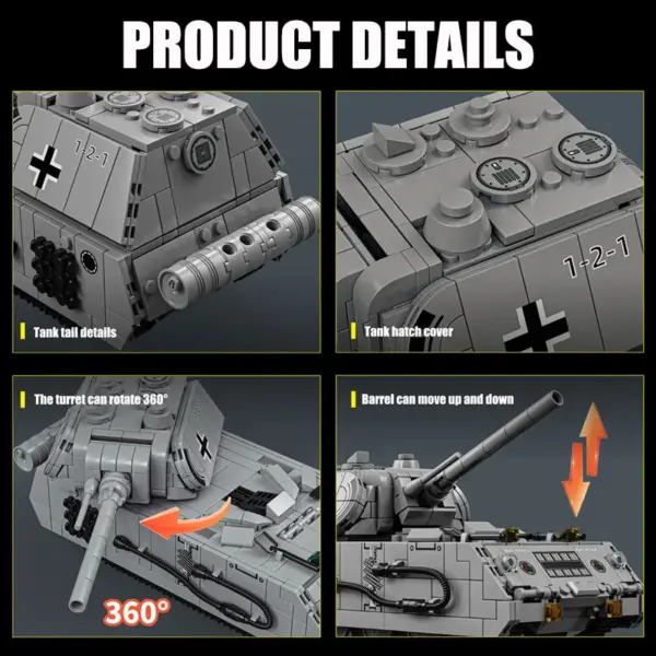 World War 2 Maus Tank Building Blocks Set - Image 5