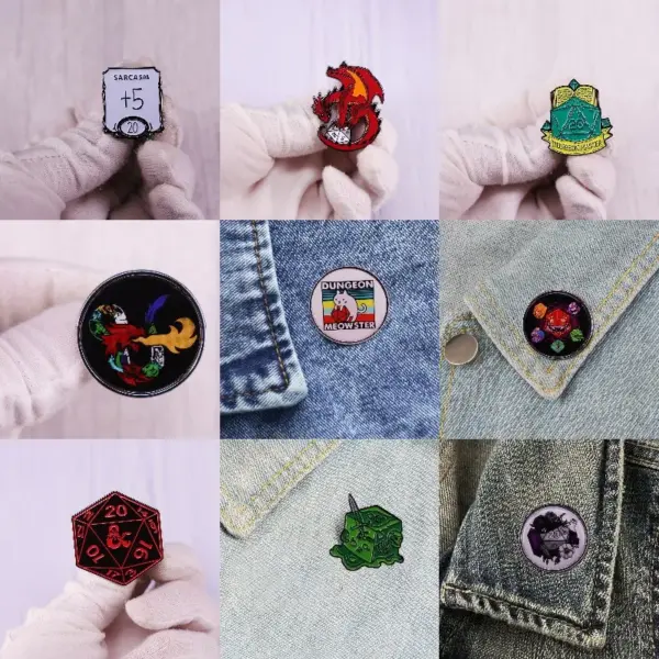 Fun Card Game Enamel Pins for Collectors - Image 2