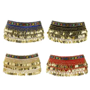 Elegant Velvet Belly Dance Coin Belt with Rhinestones 27 S538240bb07104209870e08466bb467087 1