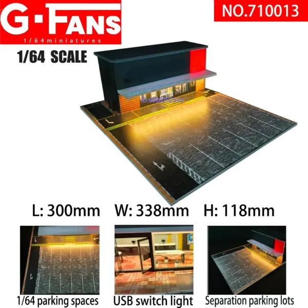 1/64 Scale Car Garage Diorama Display Model - Image 29