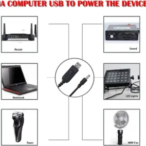 USB DC Power Cable 5V to 12V Adapter 10 S550ae330549a4d48b76817a7c66e0525b