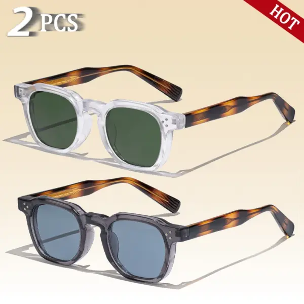 Retro Punk Square Men Sunglasses Model K39769 - Image 15