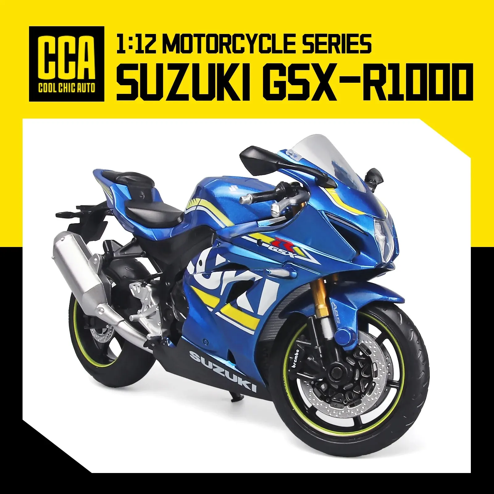 Suzuki GSX-R1000 Motorcycle Diecast Model 1:12 3 Suzuki GSX-R1000 Motorcycle Diecast Model 1:12 - Image 3