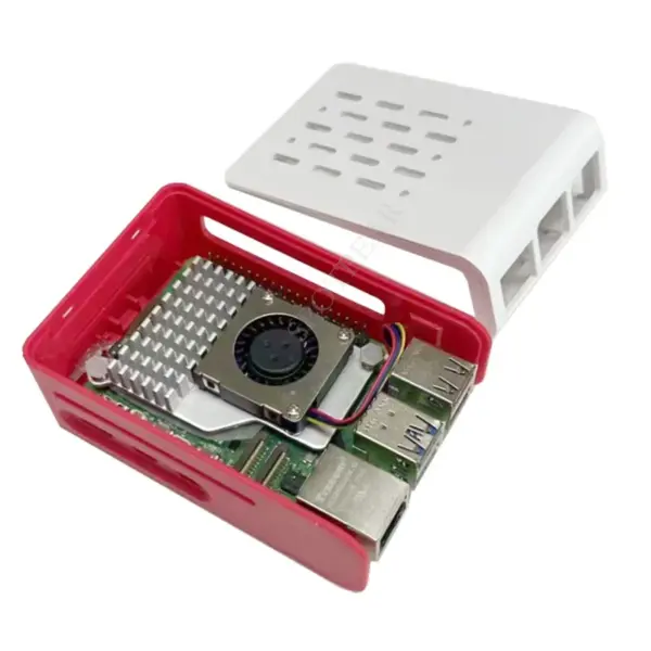Raspberry Pi 5 Red-White Cooling Case - Image 4