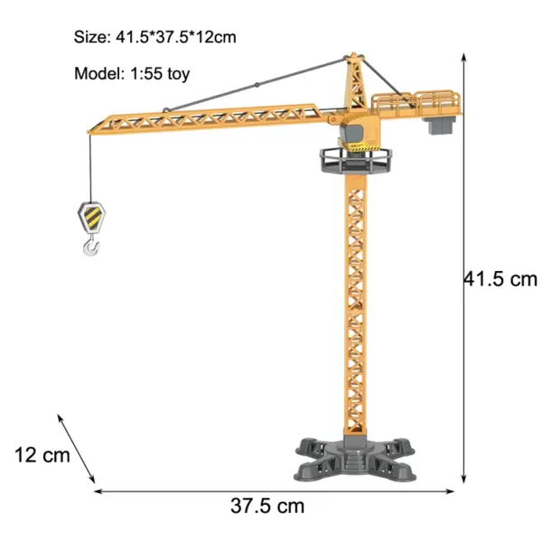 Diecast Construction Crane and Digger Model Set - Image 11