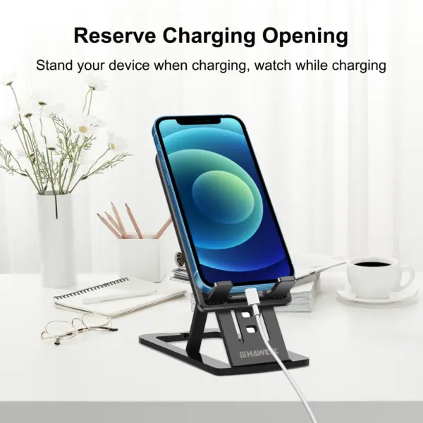 Adjustable Folding Desktop Holder for 12-Inch Devices - Image 5